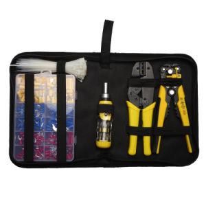 Insulated Terminal Plug Kit Stripping Tool Crimping Plier Set