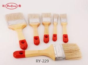 Paint Brush Factory with White Bristle Mixture and Wooden Handle