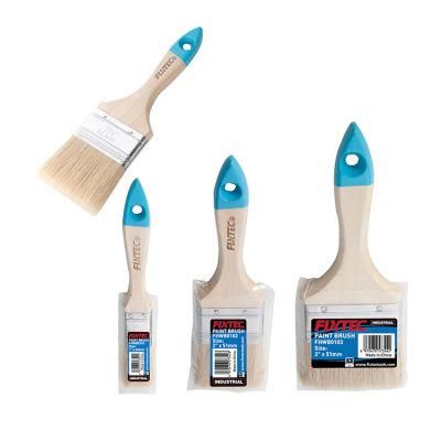 Fixtec Good Quality 1&quot; 1.5&quot; 2&quot; 2.5&quot; 3&quot; 4&quot; Stainless Steel Ferrule Wooden Handle Wall Paint Brushes