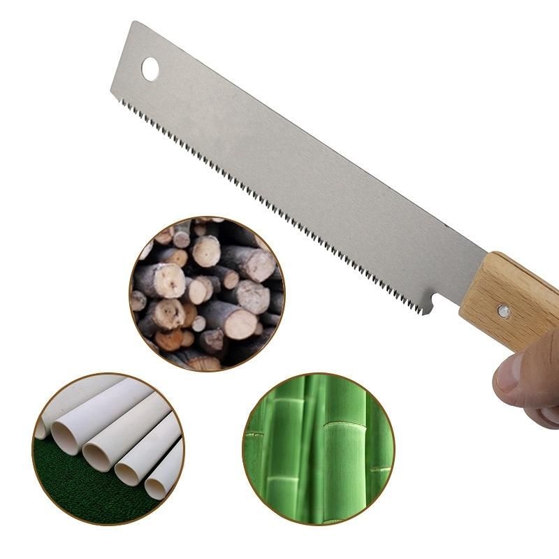 Hand Saws with Wooden Handles Small Hand-Held Fine-Toothed Straight-Shank Flat-Cut Saws for Household Use Quick Hand Tools DIY Woodworking Tools