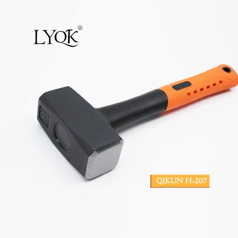 H-207 Construction Hardware Hand Tools Plastic Coated Handle German Type Stoning Stone Hammer