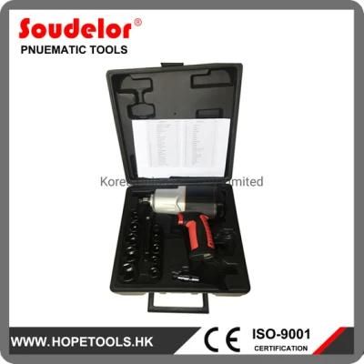 Screw Changing Tools Set Pneumatic Composite Air Impact Wrench Ui-1009K