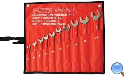 8PCS Rubber Handle Finish Double Open End Wrench Set