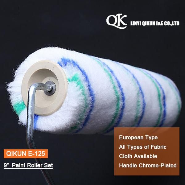 E-121 Hardware Decorate Paint Hand Tools Acrylic Polyester Mixed Yellow Double Strips 9" Paint Roller