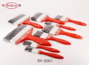 Flat Brush with Wooden Handle for Painting