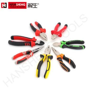 6&quot;, 7&quot;, 8&quot;, Combination Pliers, Made of Carbon Steel, Pearl-Nickel Plated, Nickel Plated PVC Handles, Cr-V, Round Nose Pliers, Diagonal Cutting160mm, 180mm