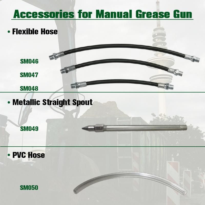 Manual Grease Gun 4500-10000psi 500cc Bulk Green Held