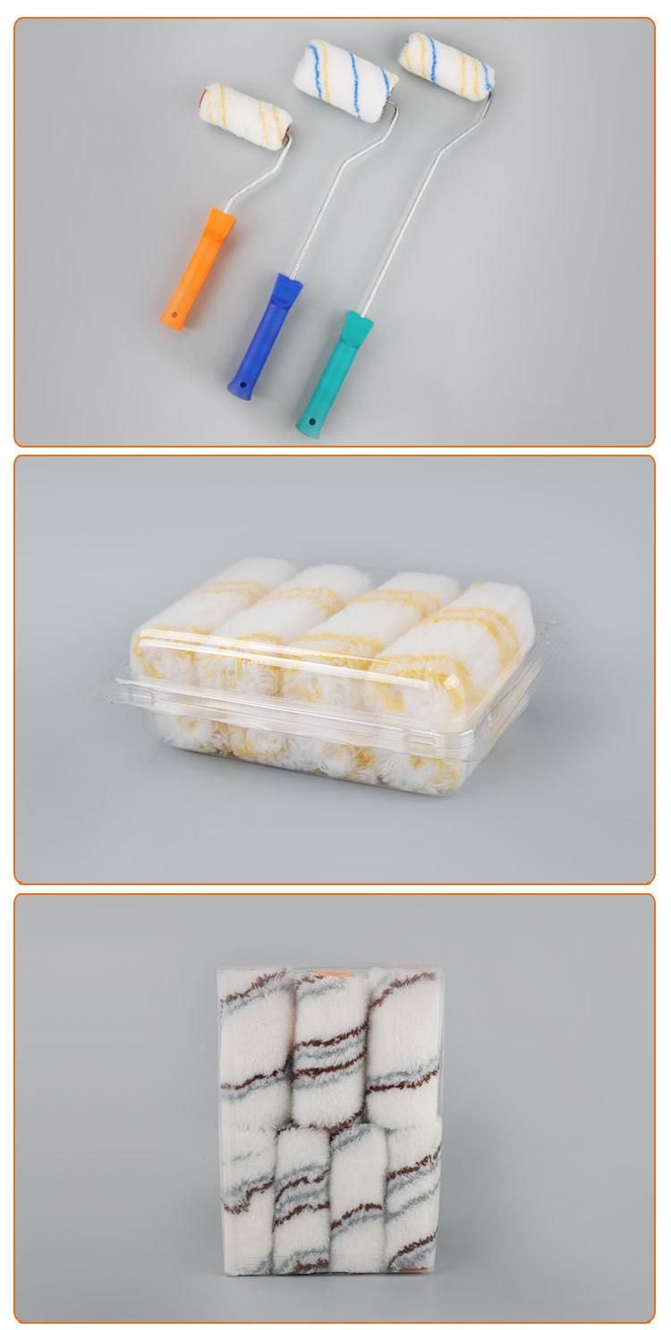 Polyester Bent Patterned Paint Roller Wall Long Handle Paint Roller Brush Set