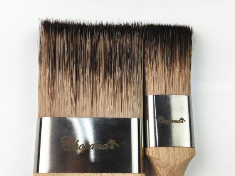 Premium Synthetic Filament Paint Brush with Long Wooden Handle