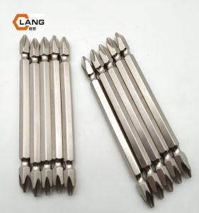 Double End pH2 Nickel Plated S2 Hex Shank 100mm Power Bits