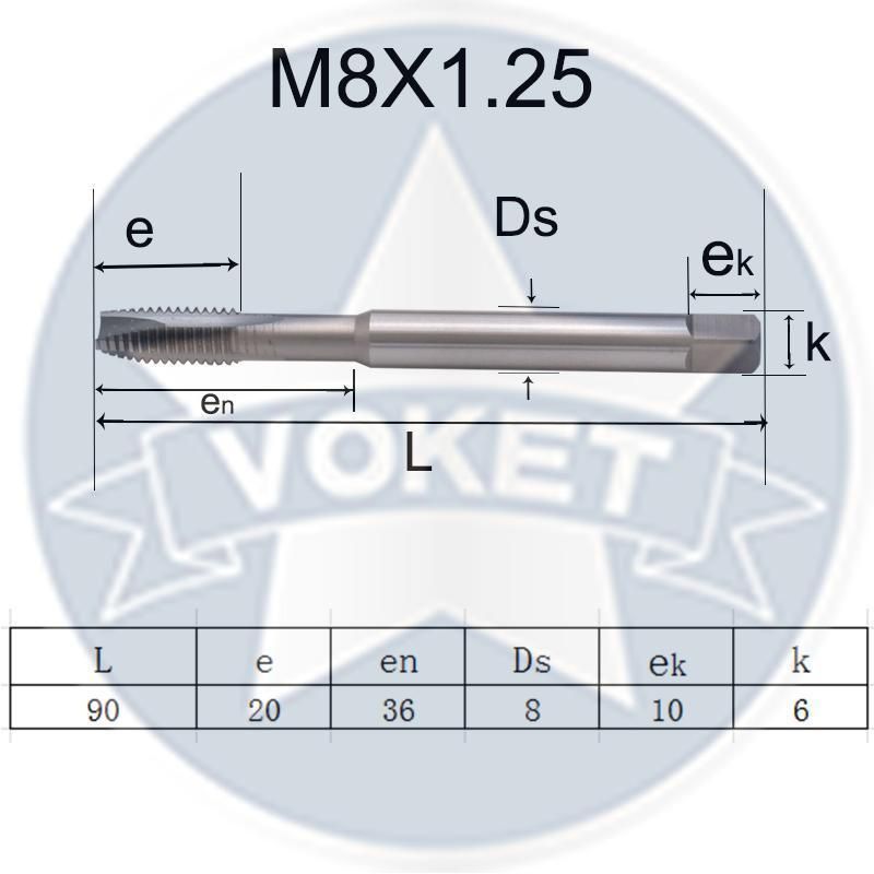 HSS DIN371 Spiral Pointed Taps M2 M2.5 M3 M4 M5 M6 M8 M10 M12 Machine Thread Screw Tap