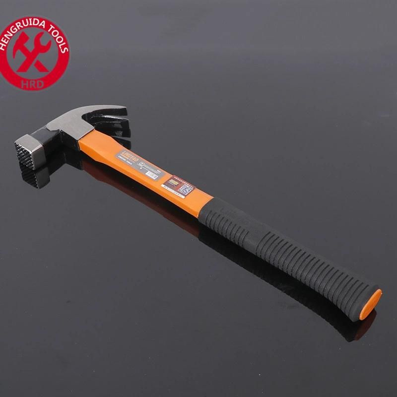 Claw Hammer Square Head Anti Slide Magnet Fiberglass Handle