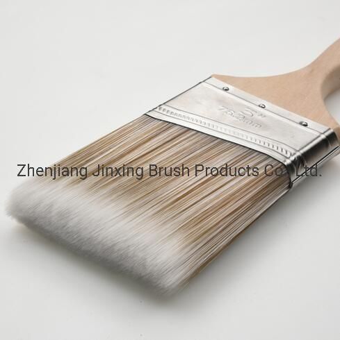 Paint Brush, Flat Brush Synthetic Filament, Beech Wood