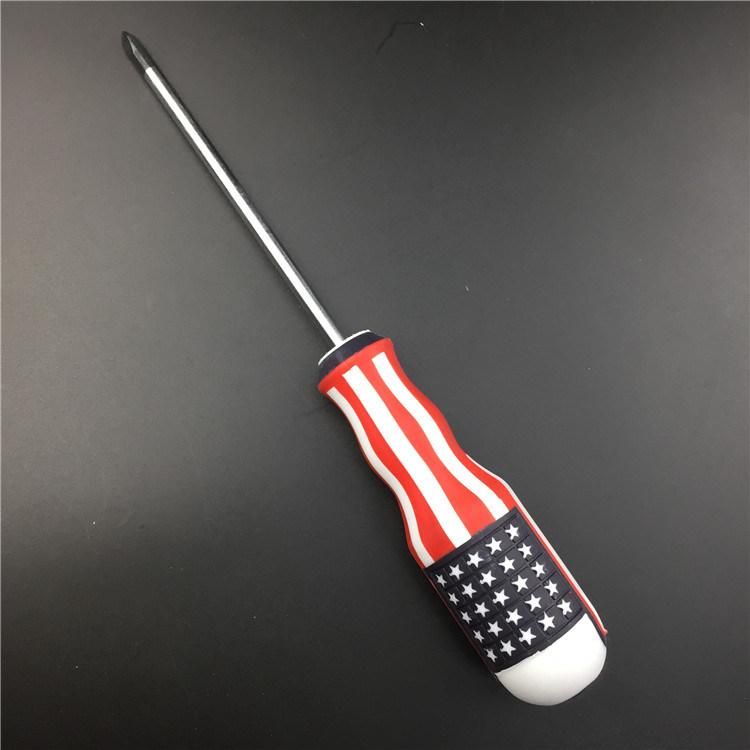 American Flag Handle Screw Driver Dual Use & Single Use Magnetic Head Slotted Phillips Screwdriver