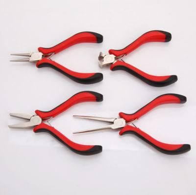 Professional Mini Pliers, Hand Tool, Hardware Tools, Mini Pliers, CRV or Carbon Steel, Nickel Plated, PVC Handle