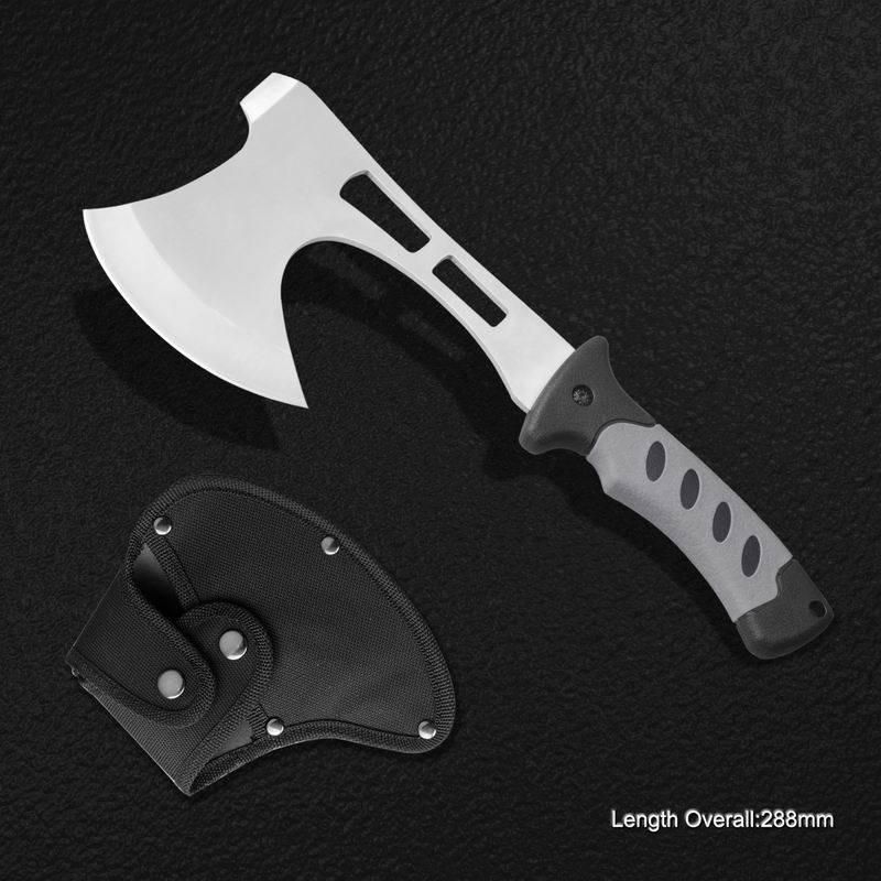 Stainless Steel Multi Function Axe with Rubber Handle (#8444)