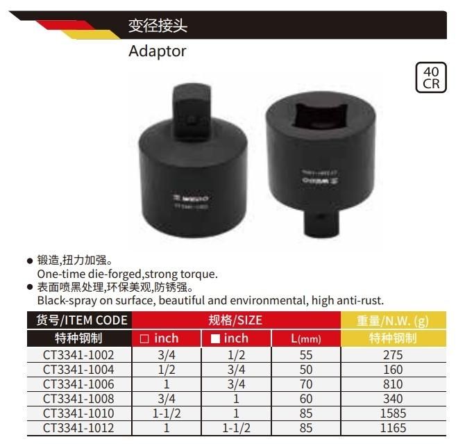 Wedo Special Jumbo 40 Chrome Steel Adaptor