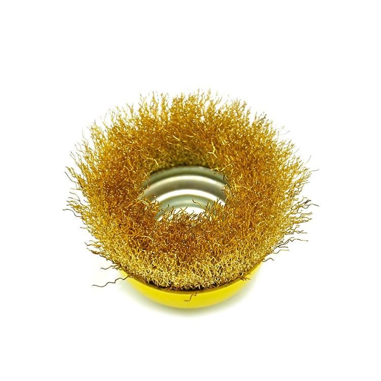 Factory Direct Sale Brass Wire Cup Brush for Rust Cleaning