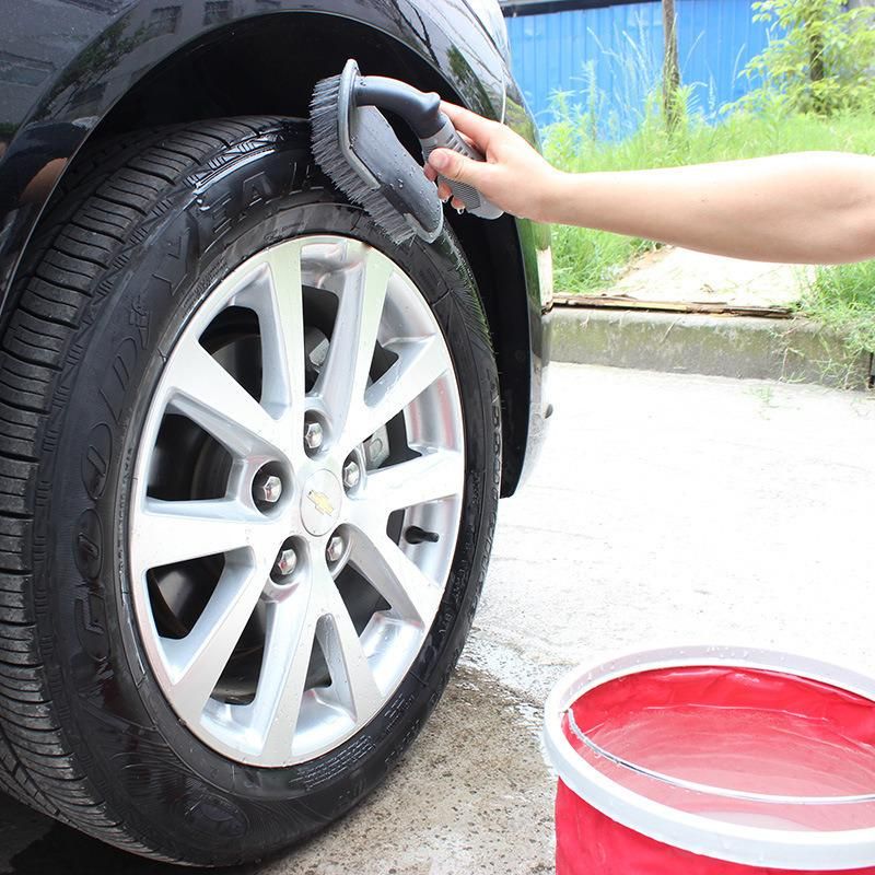 Car Wheel Brush Durable Handle Brush Floor Mat Brusher Car Tire Household Brush Cleaning Tool Esg13051