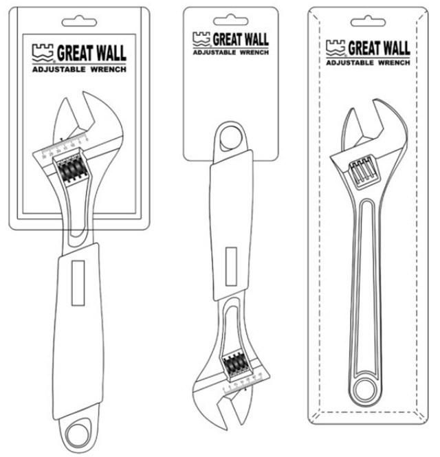 Great Wall Brand Promation High Quality Bigger Jaw Opening Spanner with Rubber Handle Custom Adjustable Wrench