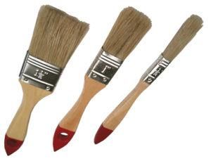 100% Pure China Bristle Paint Chip Brush Wood Handle 3pk