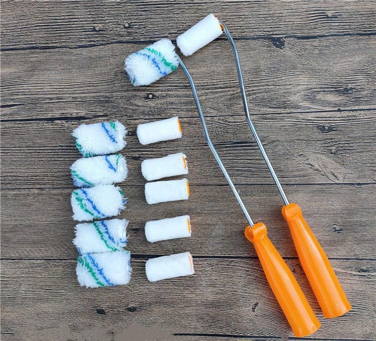 2 Inch Mini Repair Paint Roller Cotton Material Pating Brush Set