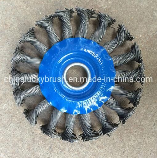 4inch Steel Wire Wheel Brush with Blue Plate (YY-592)