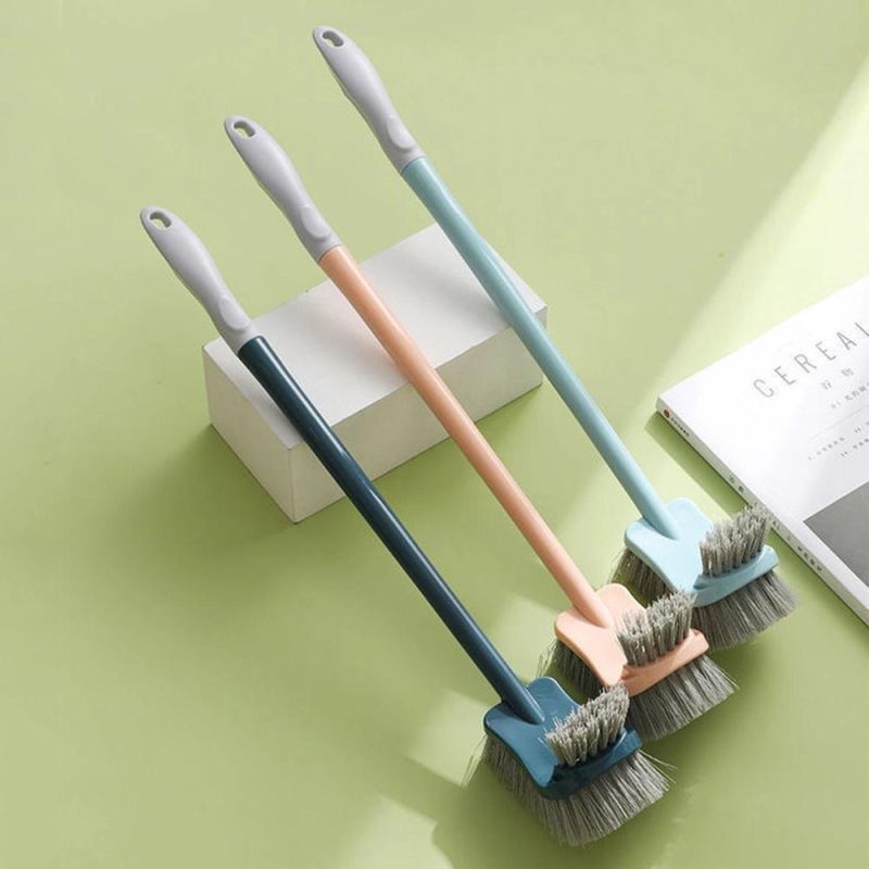 Plastic Long Handle Toilet Bowl Brush Double Sided Portable Toilet Bowl Cleaner Cleaning Brush for Bathroom