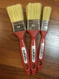 Plastic Handle Paint Brush with White Bristle Material