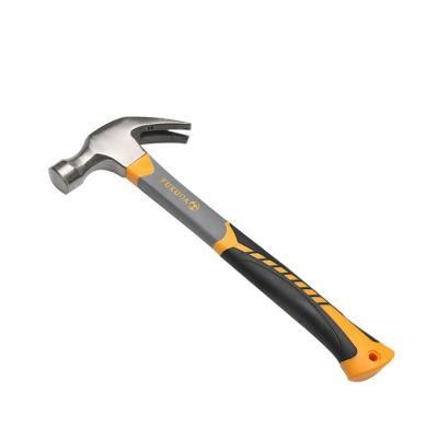 Good Factory Manufactures Multi-Purpose Hammer Tool 8oz 12oz 13oz 16oz 20oz Soft TPR Grip Fiberglass Handle Martillo Nail Tool Claw Hammer