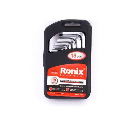 Ronix High Quality Model Rh-2051 18PCS Cr-V Hex &amp; Key Set