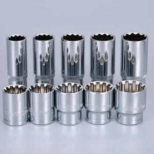 Polished Chrome Vanadium Steel Standard &amp; Deep Drive Sockets