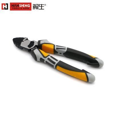 Combination Pliers, Made of Cr-V or Cr-Ni, Black and Polish, TPR Handles, Leverage Labor-Saving Pliers, 6&quot;, 7&quot;