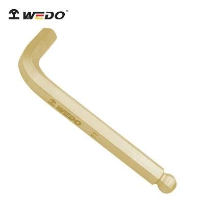 WEDO Non-Sparking Spanner L Type Hex Allen Key with Ball Nose End Wrench Aluminium Bronze