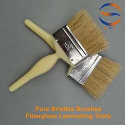 Discount Solvent Resistant White Bristle FRP Laminating Brushes for GRP