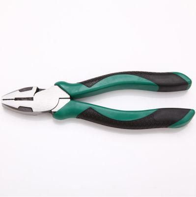 Combination Pliers, Diagonal Cutting Pliers, Made of Cr-V or Cr-Ni, Black and Polish, TPR Handles, Leverage Labor-Saving Pliers, 6&quot;