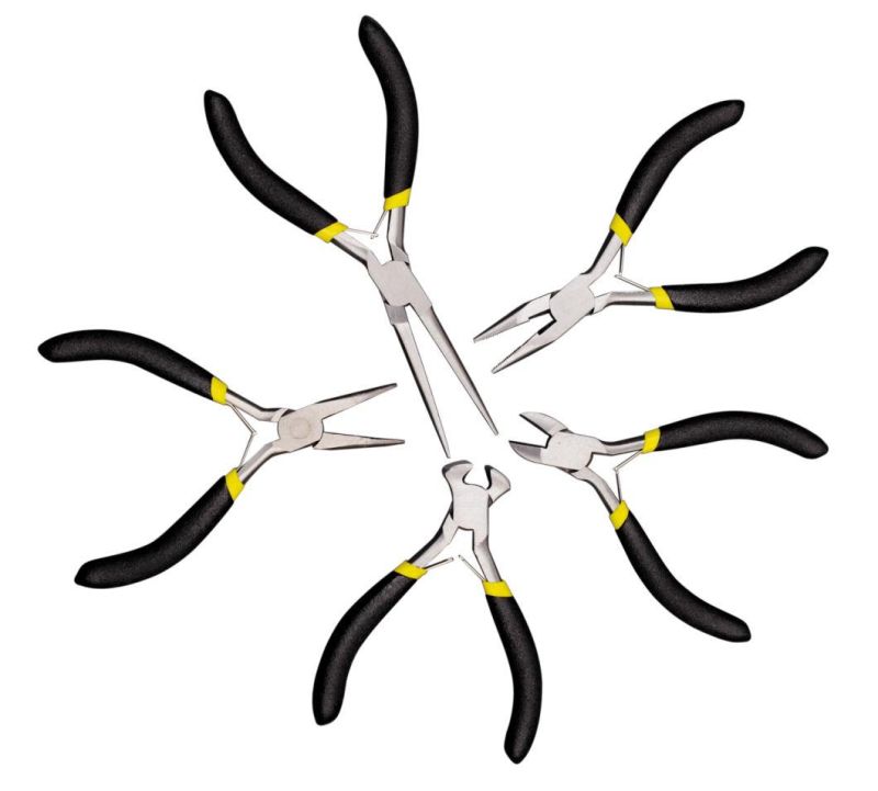 Hand Tools 5PCS Mini Pliers Set 4.5" OEM Home Maintenance