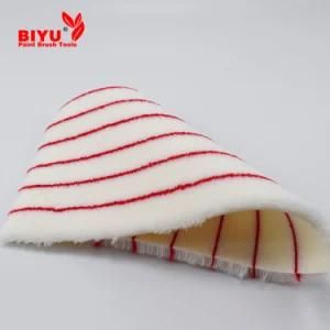 Red Stripe Roller Brush on White, Polyester Flannel Can Be Customized for Industrial Use