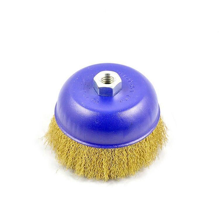Shank Crimped Brass Coated Steel Wire Cup Brush