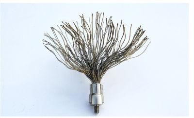 Spigot Brush Steel Wire / Boiler Tube Cleaning Machine Brush