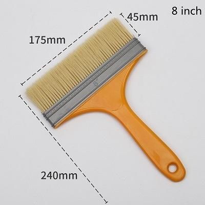 Plastic Handle Flat Stain Paint Brush with Plastic Hair