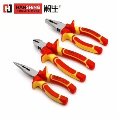 Professional Hand Tools, Hardware, Made of Cr-V, VDE Combination Pliers, TPE Handle with VDE Certificate