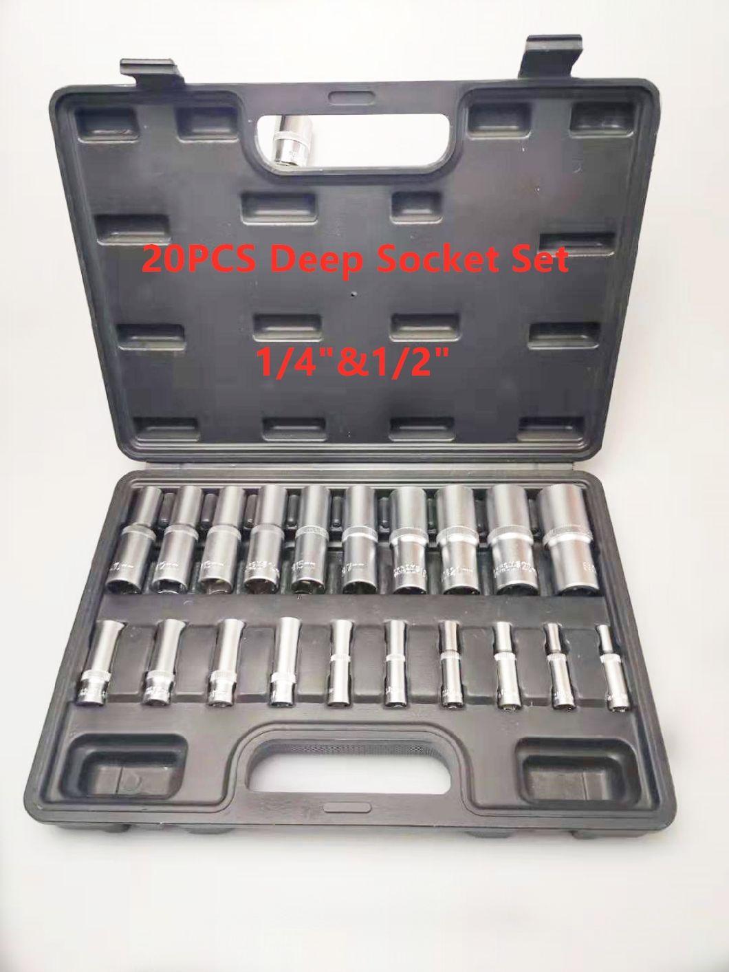 20PCS 1/4"Dr&1/2"Dr Deep Socket Set (FY1020B1)