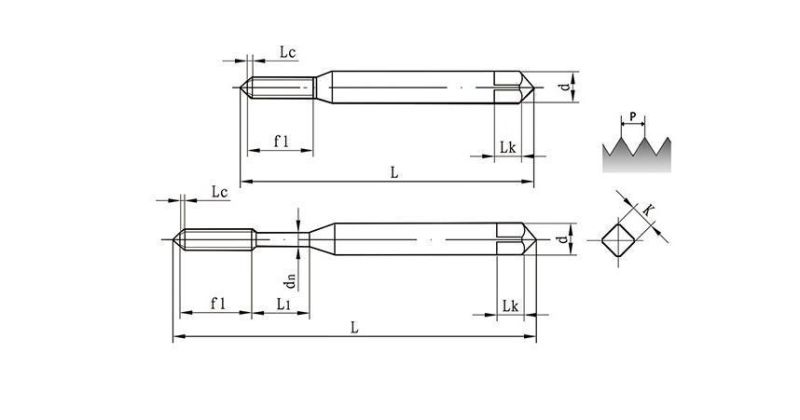 Hsse Nut Taps M3*0.6 Thread with Tin