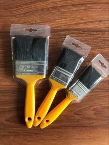 Black Bristle Paint Brush with Plastic Handle