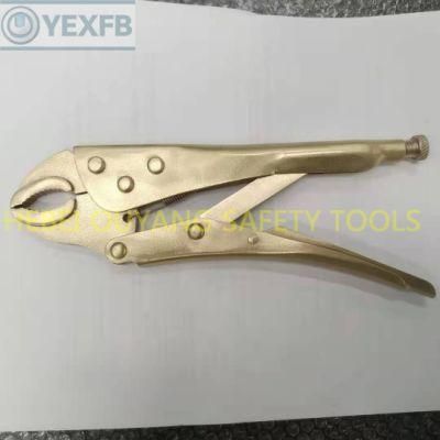 Non-Sparking Locking Pliers, Al-Br, 10&quot;, Atex