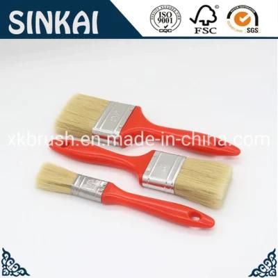 Wholesale Plastic Handle Paint Brush with White Bristle Material