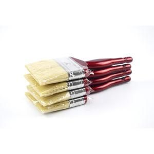 3&prime;&prime; Bristle Brush Wire Red Wooden Handle Paint Brush Set for Decoration