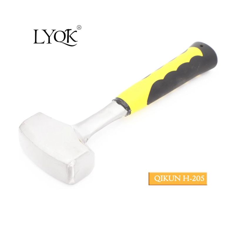 H-204 Construction Hardware Hand Tools Plastic Coated Handle German Type Stoning Stone Hammer