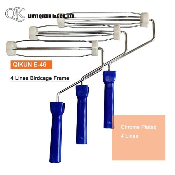 E-45 4" Europe Type Single Rod Paint Roller Frame Hardware Hand Tools
